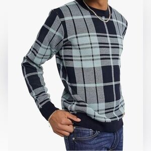 C8- Topman Plaid Men’s Crew Neck Sweater - Mens Medium